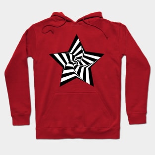 Twisting Black and White Star Hoodie